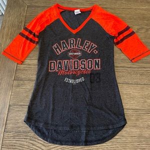 Harley Davidson 3/4 Length Sleeve